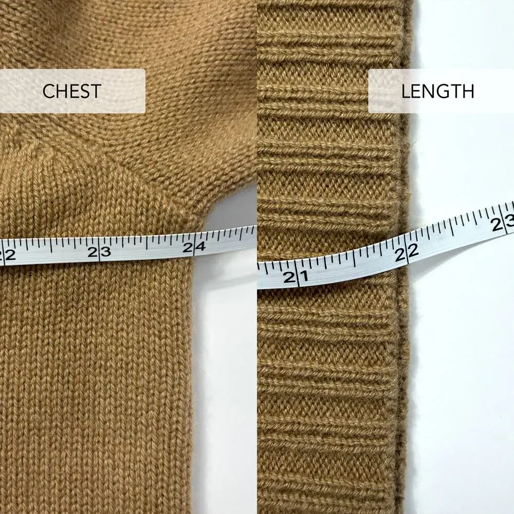Jenni Kayne NWT Cashmere Frances Polo Sweater Camel Size XL 100% Cashmere